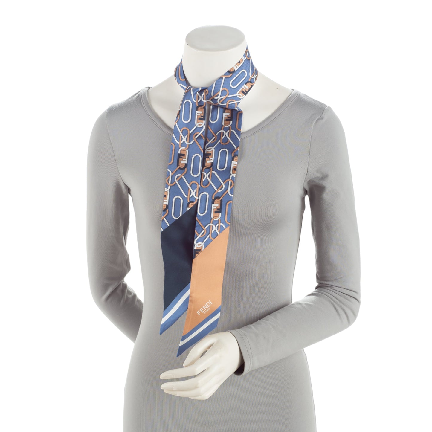 Luxury FendiSilk Bandeau Wrappy Scarf (SHF-9dX660)