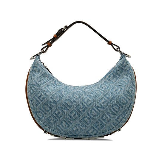 Luxury FendiSmall Denim Zucca Fendigraphy Hobo (SHG-rb2j9e)