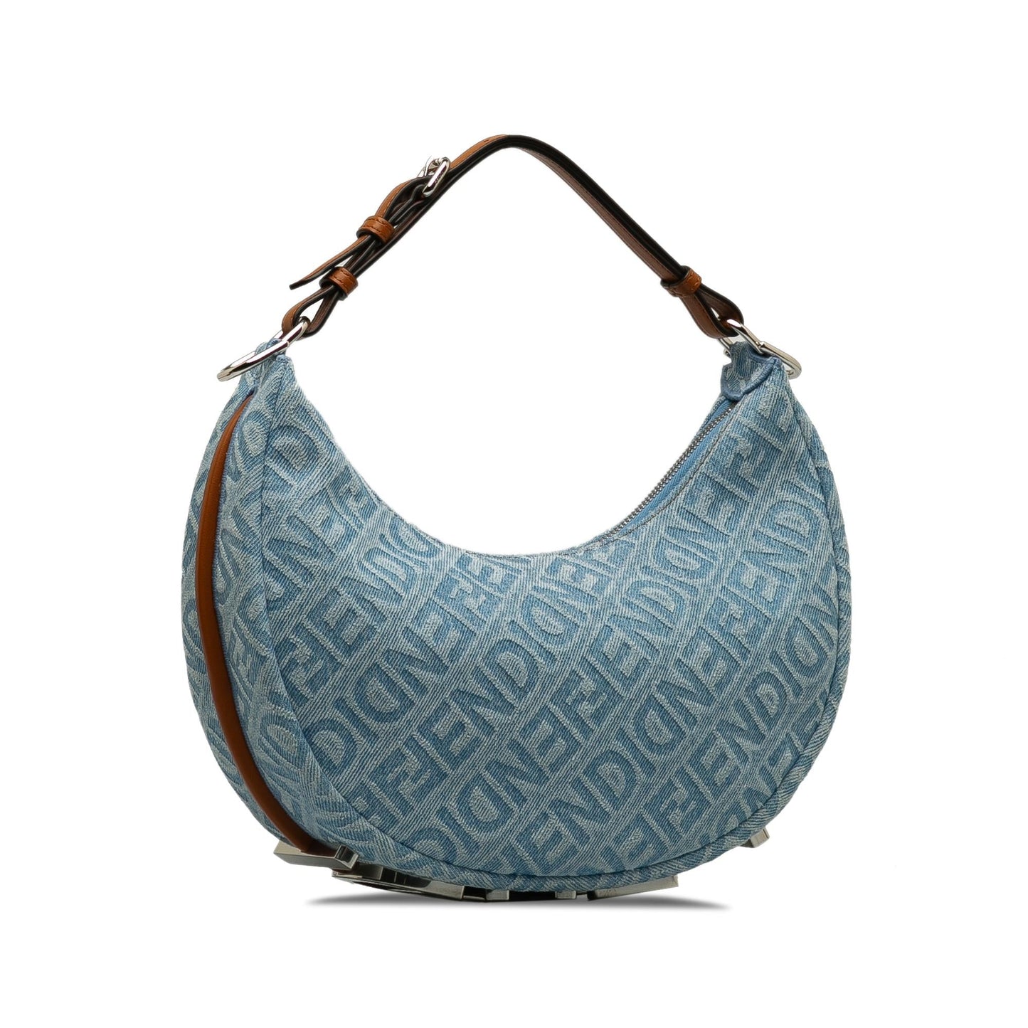 Luxury FendiSmall Denim Zucca Fendigraphy Hobo (SHG-rb2j9e)