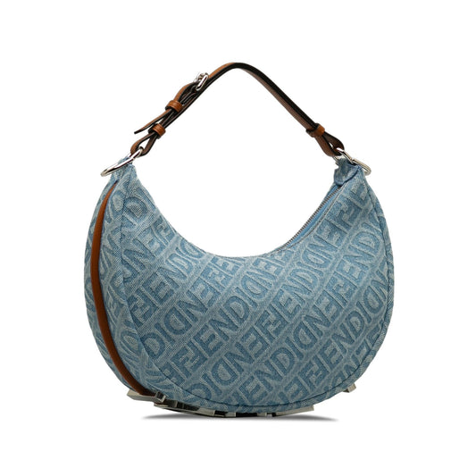 Luxury FendiSmall Denim Zucca Fendigraphy Hobo (SHG-rb2j9e)