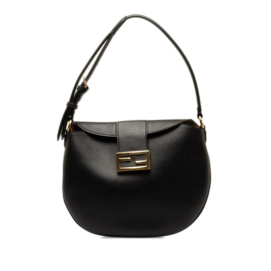 Luxury FendiSmall Leather Croissant Hobo (SHG-DNdErr)