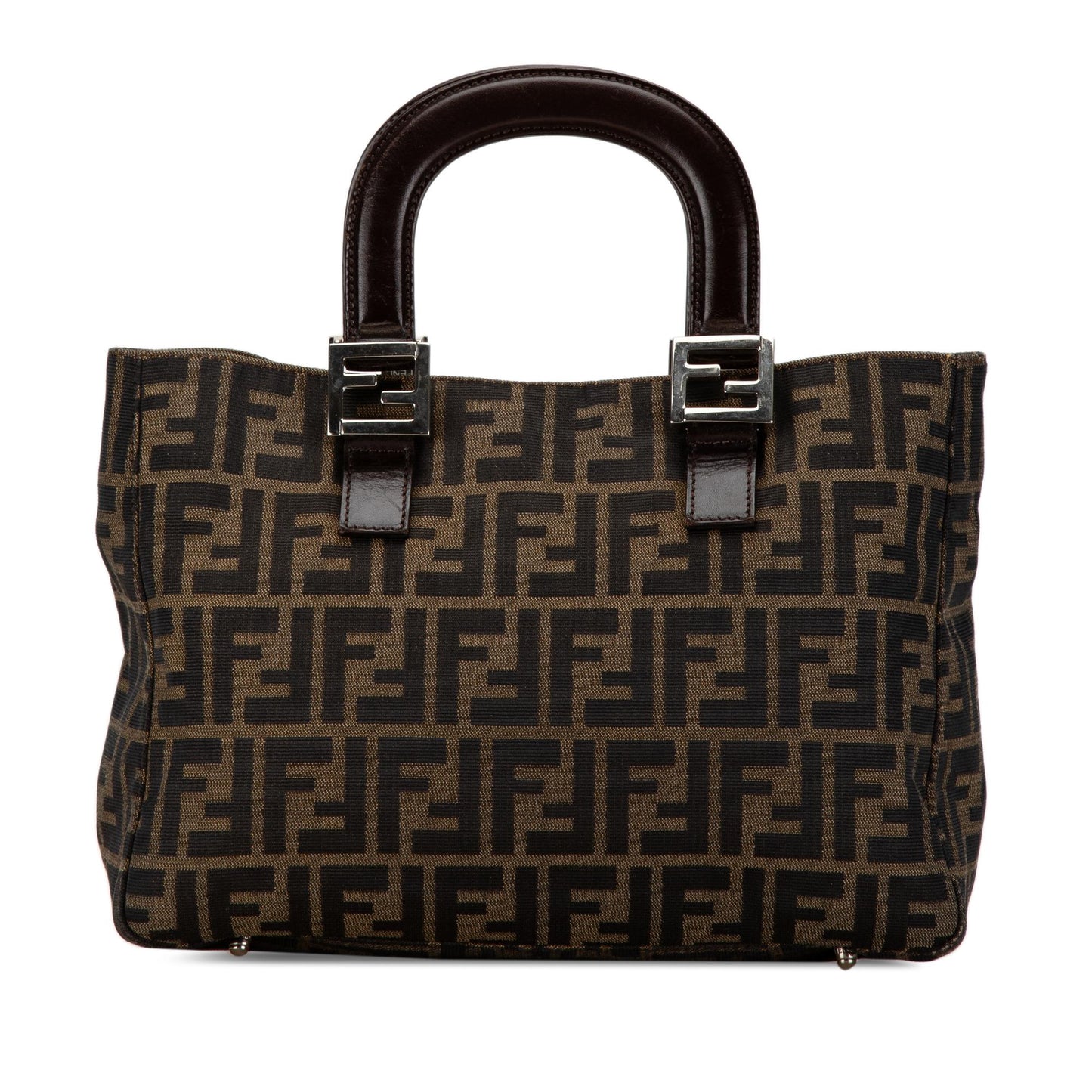 Luxury FendiSmall Zucca Canvas Twins Tote (SHG-BIvHMx)
