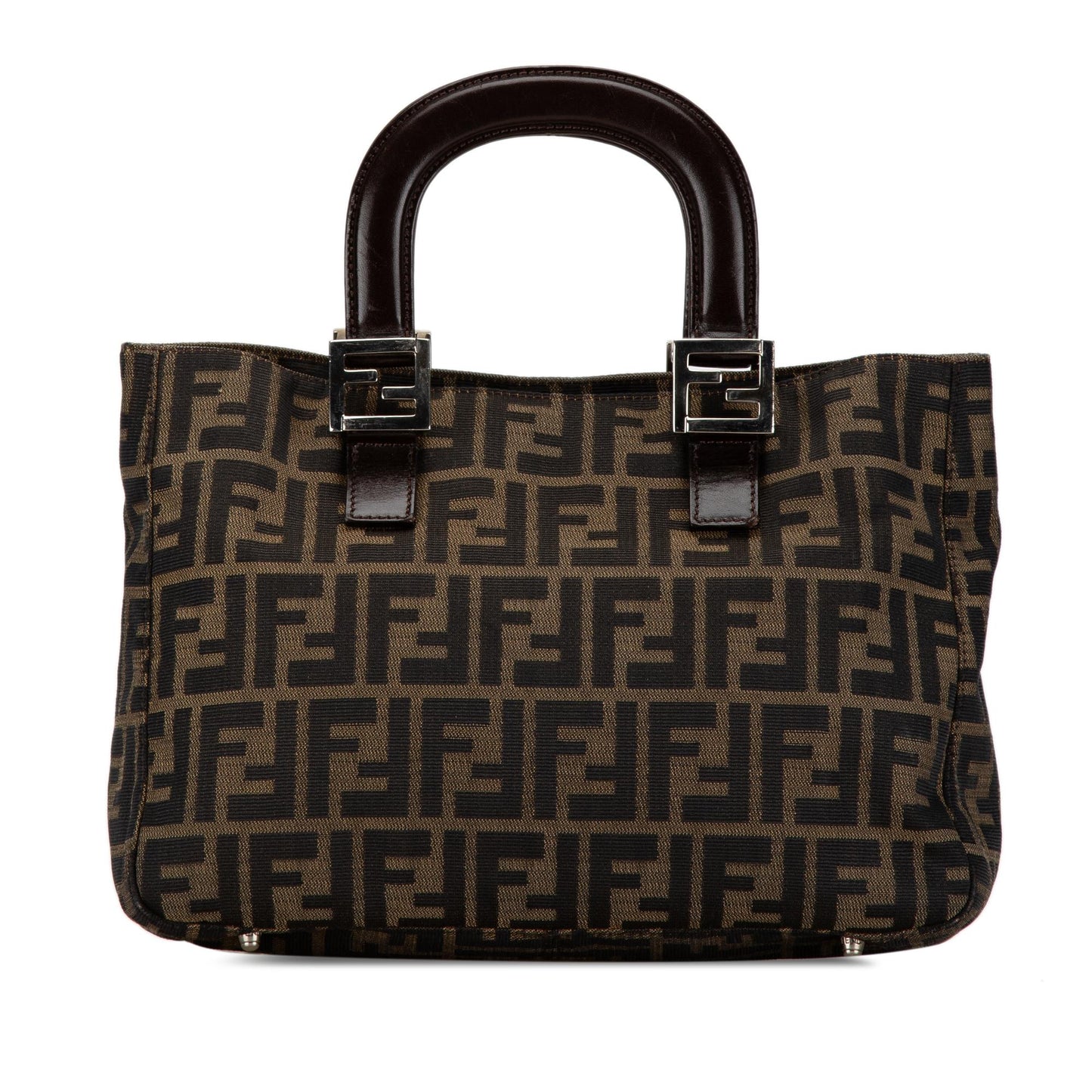 Luxury FendiSmall Zucca Canvas Twins Tote (SHG-BIvHMx)