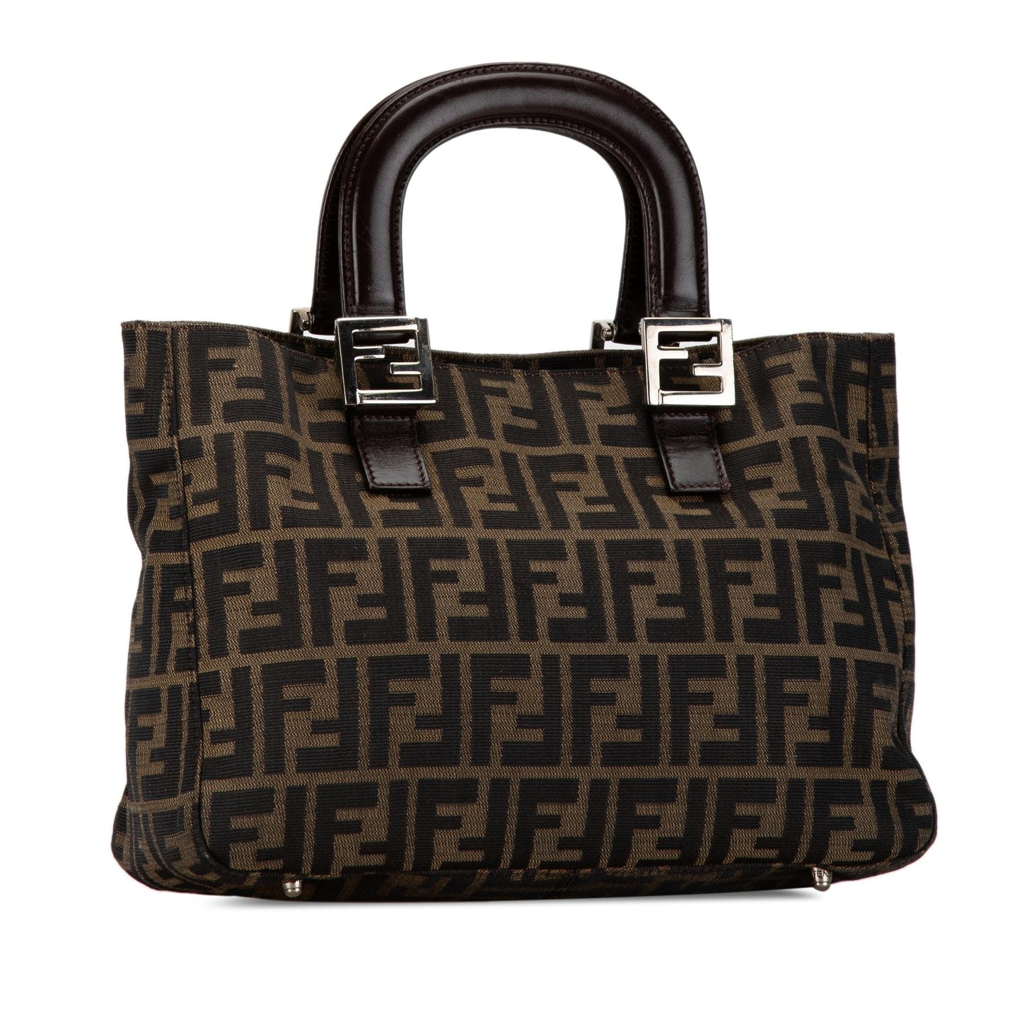Luxury FendiSmall Zucca Canvas Twins Tote (SHG-BIvHMx)