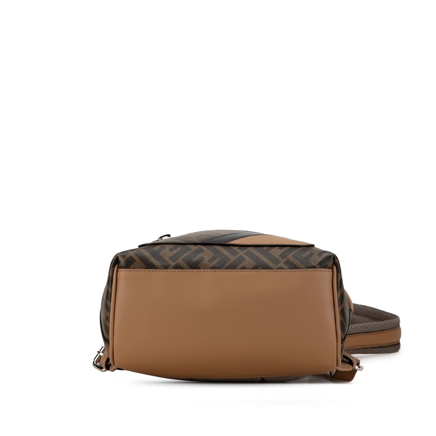 Luxury FendiSmall Zucca Coated Canvas Chiodo Diagonal Backpack (SHG-SOm720)