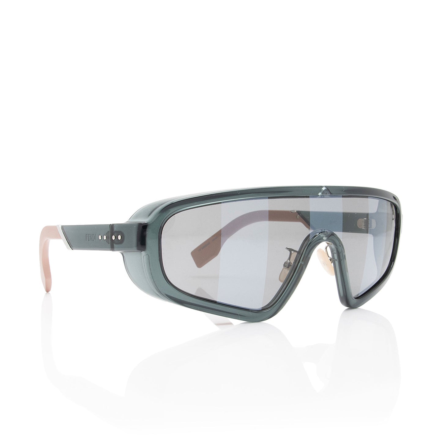 Luxury FendiStriped Biker Shield Sunglasses (SHF-LqRGHA)
