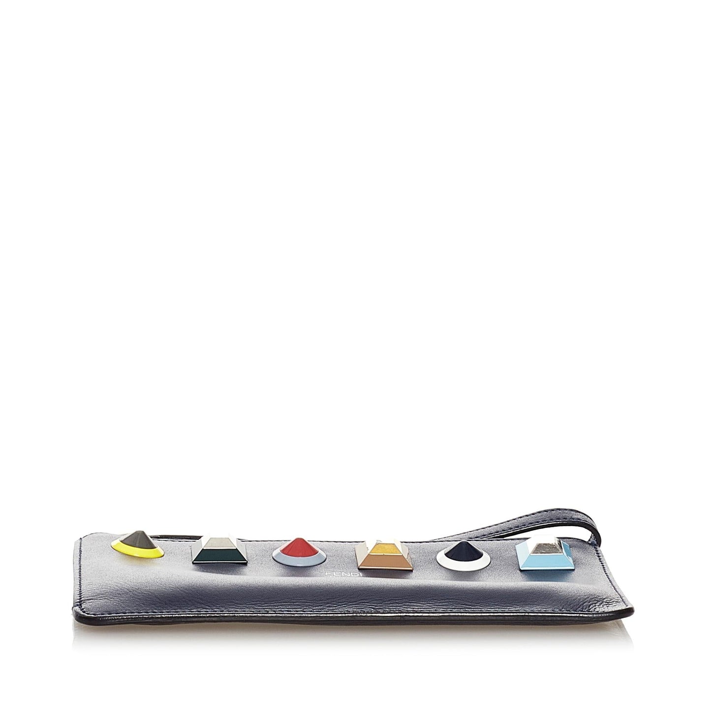 Luxury FendiStudded Flat Leather Pouch (SHG-33758)