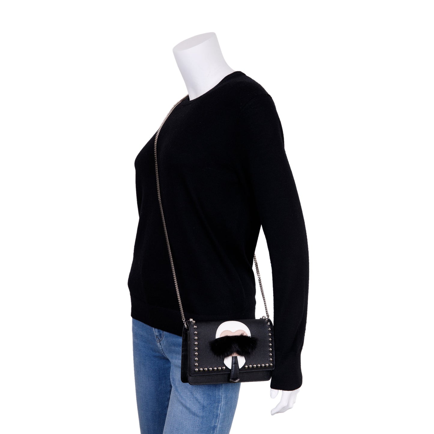 Fendi Studded Karlito Wallet on Chain