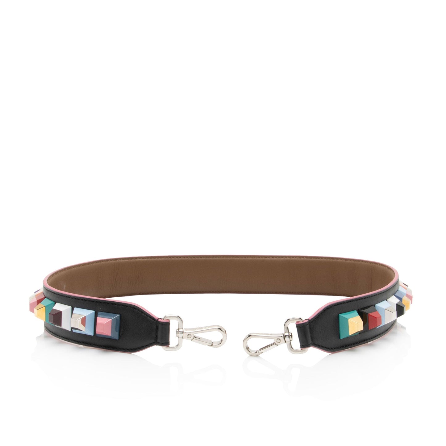 Luxury FendiStudded Leather Strap You Shoulder Strap (SHF-qFWerx)