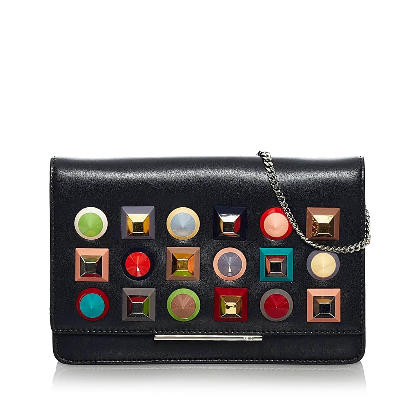 Luxury FendiStudded Leather Wallet on Chain (SHG-33708)
