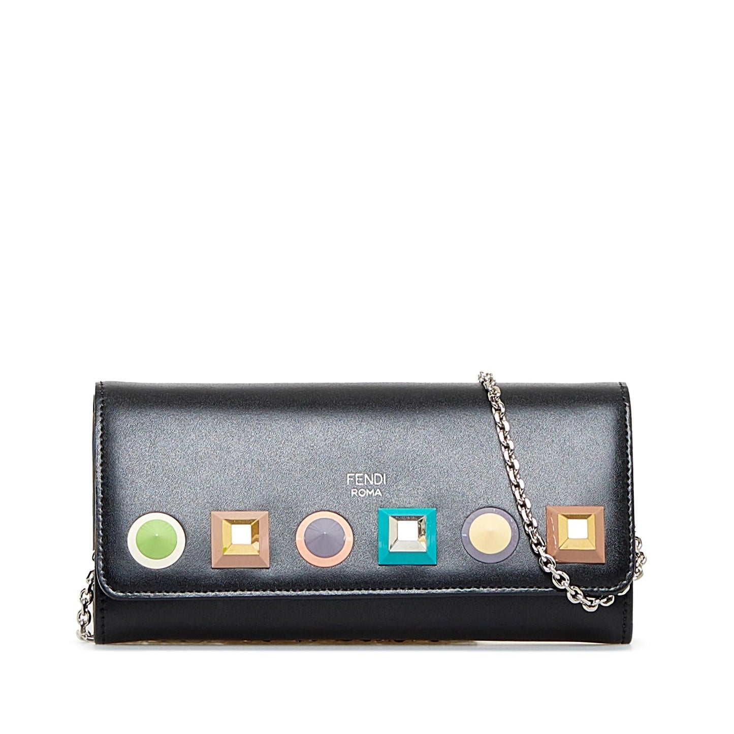 Luxury FendiStudded Leather Wallet on Chain (SHG-AdpZf4)