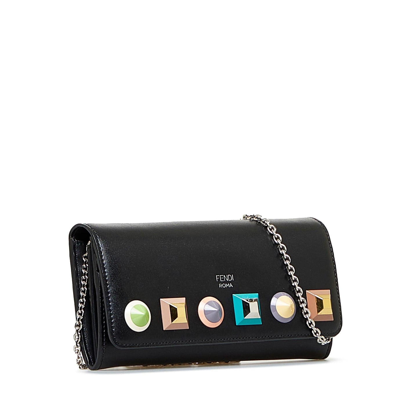 Luxury FendiStudded Leather Wallet on Chain (SHG-AdpZf4)
