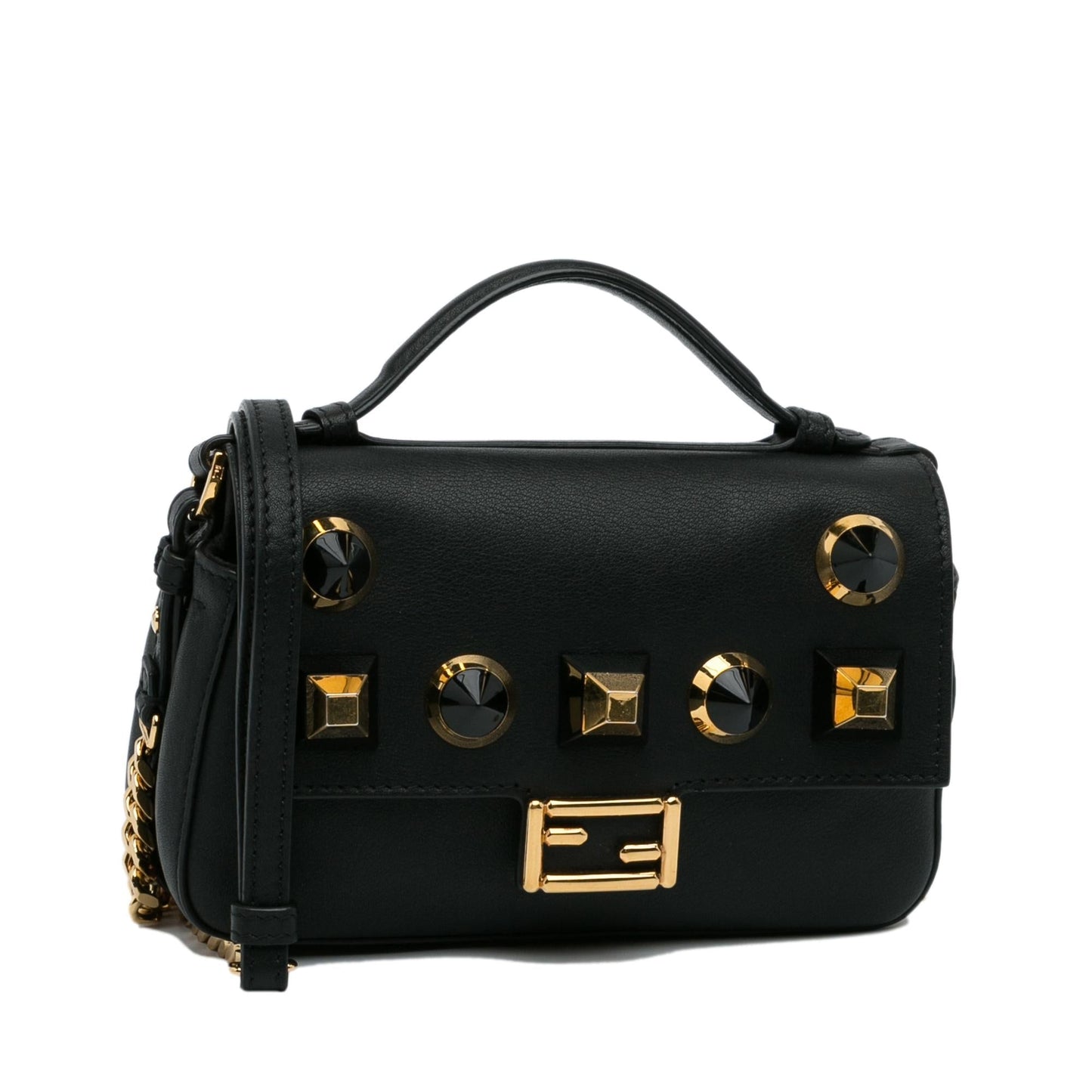 Luxury FendiStudded Micro Baguette (SHG-igMOsg)