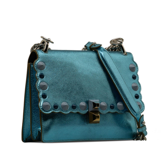 Luxury FendiStudded Scalloped Kan I Crossbody (SHG-jNlaT0)