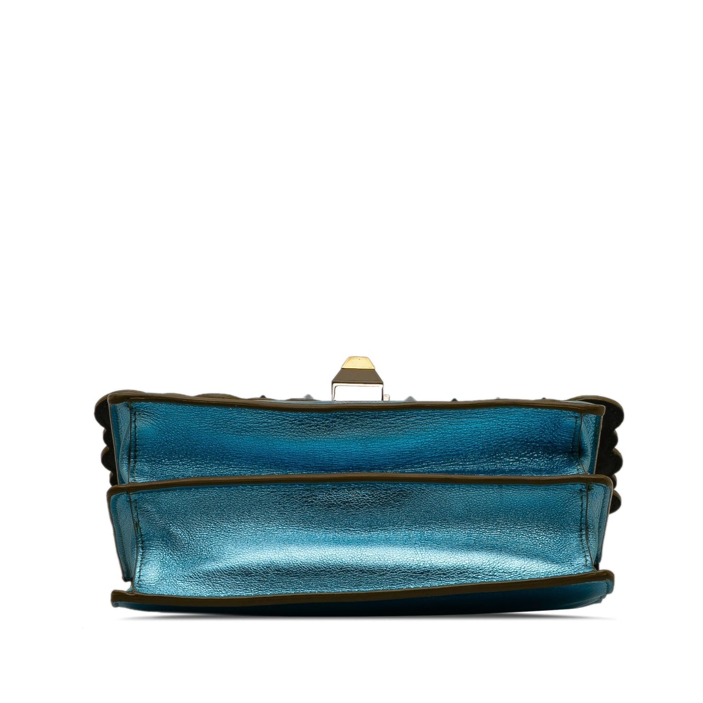 Luxury FendiStudded Scalloped Kan I Crossbody (SHG-CeGCcL)