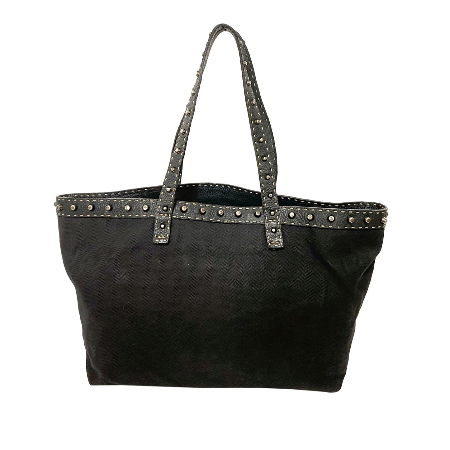 Luxury FendiStudded Selleria Tote (SHG-YuCGLH)