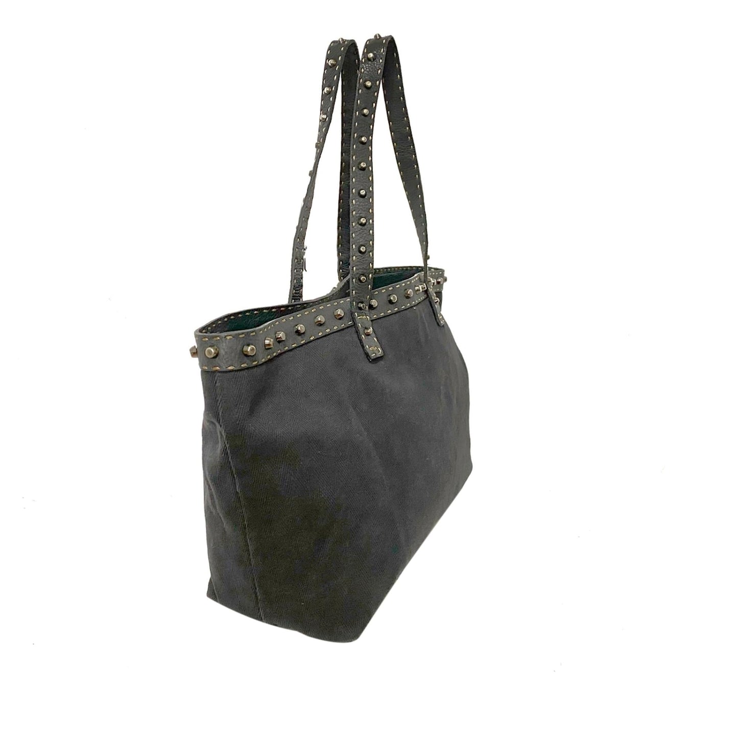Luxury FendiStudded Selleria Tote (SHG-YuCGLH)
