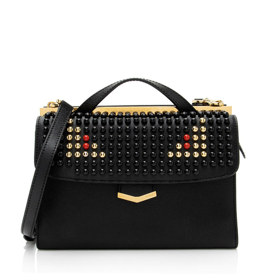 Luxury FendiStudded Vitello Elite Demi Jour Monster Satchel (SHF-eH7Qgz)