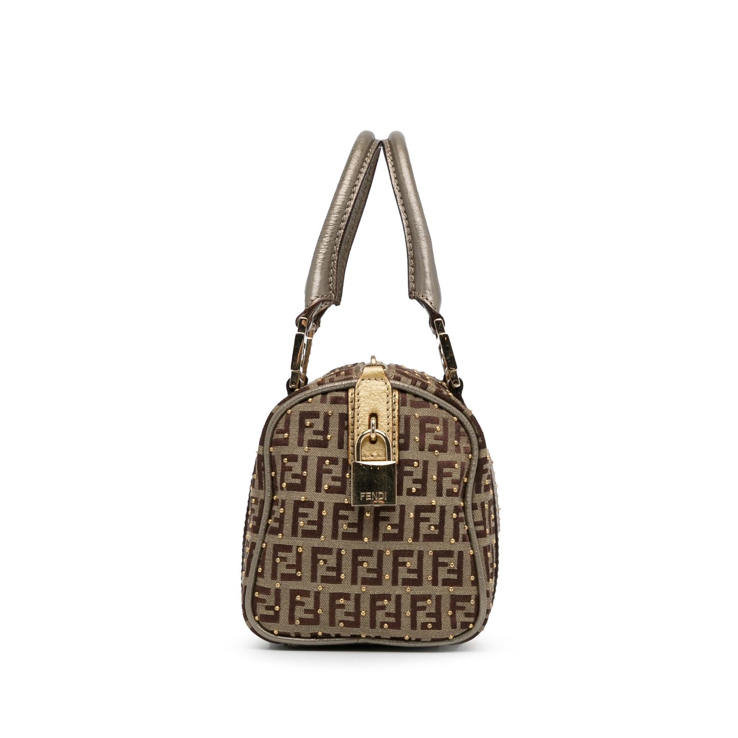Luxury FendiStudded Zucchino Boston Bag (SHG-q9Lttm)
