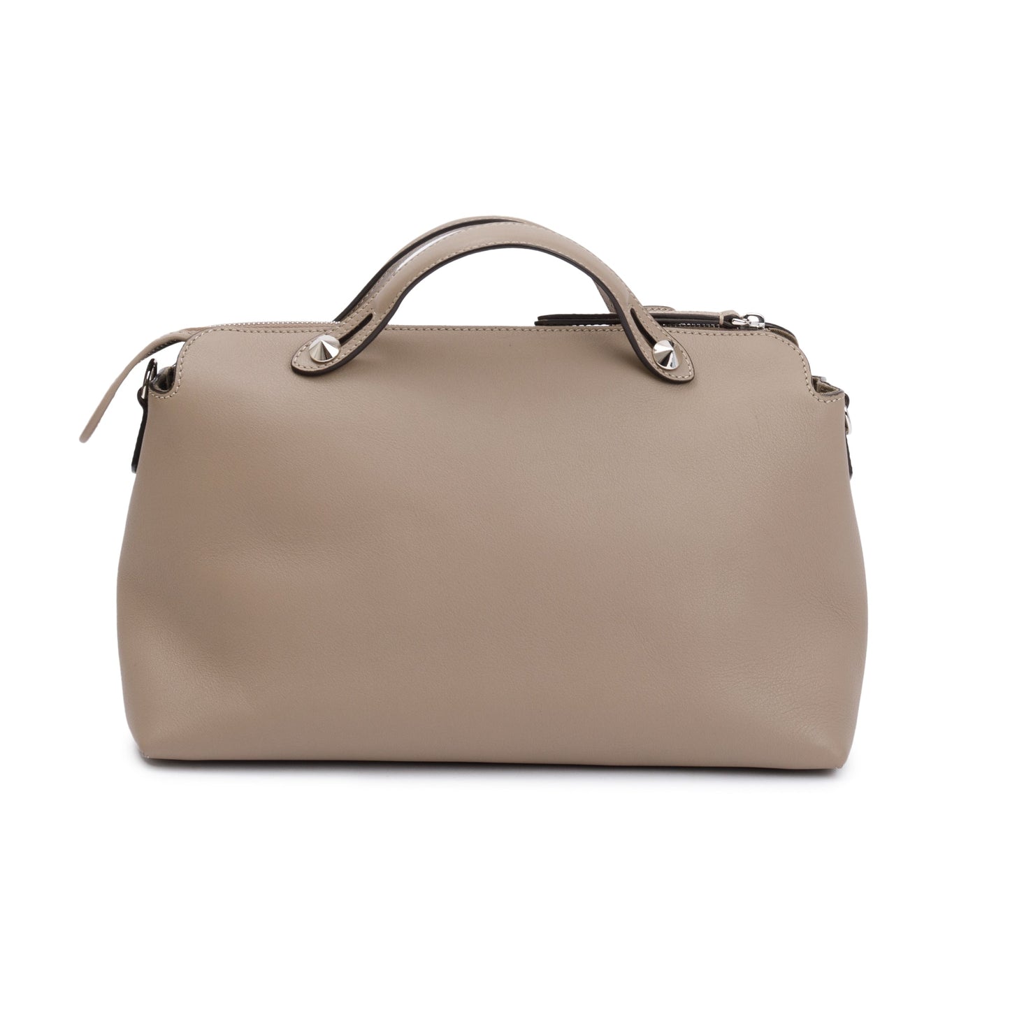 Fendi Taupe Calfskin Leather Large By the Way Handle Bag