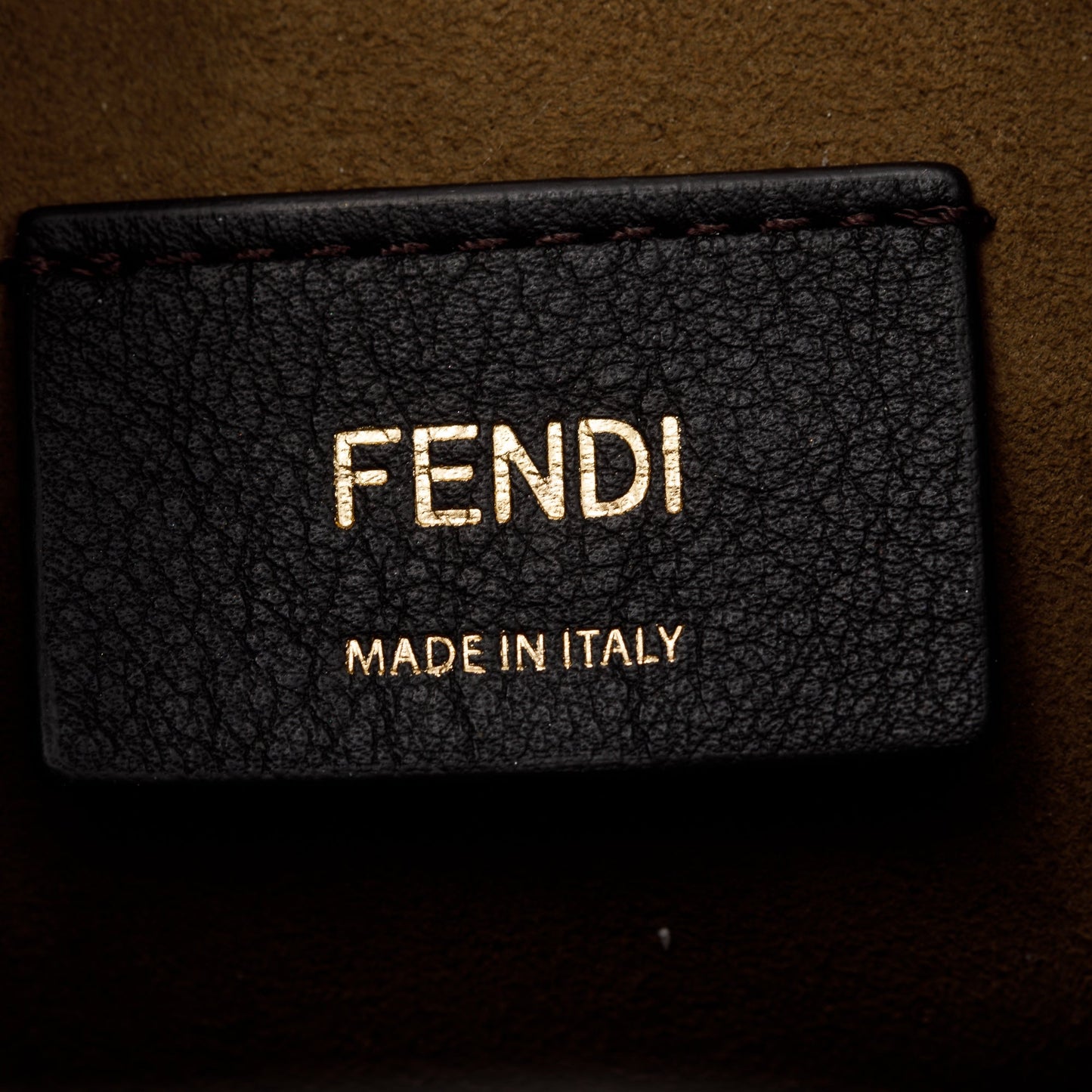 Fendi Taupe Calskin Leather Mini Mon Tresor Bucket Bag