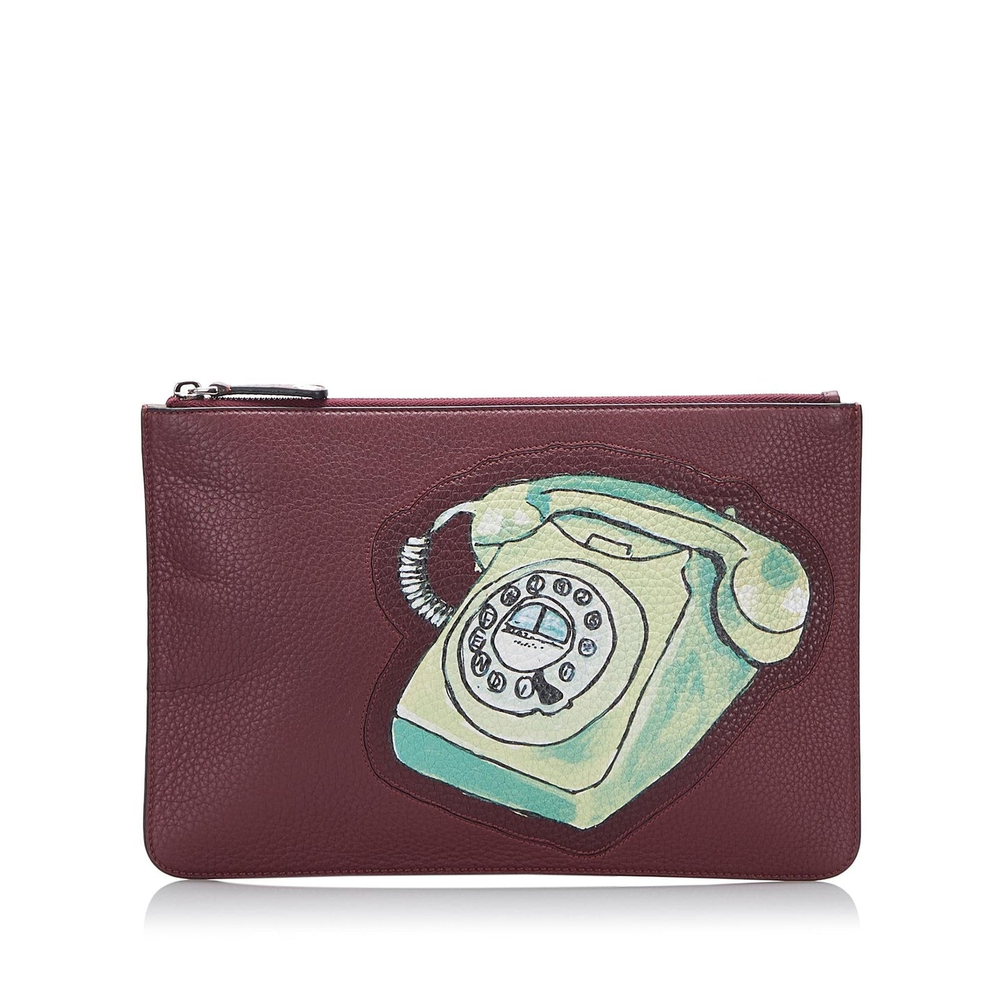 Luxury FendiTelephone Leather Clutch (SHG-xvNet2)