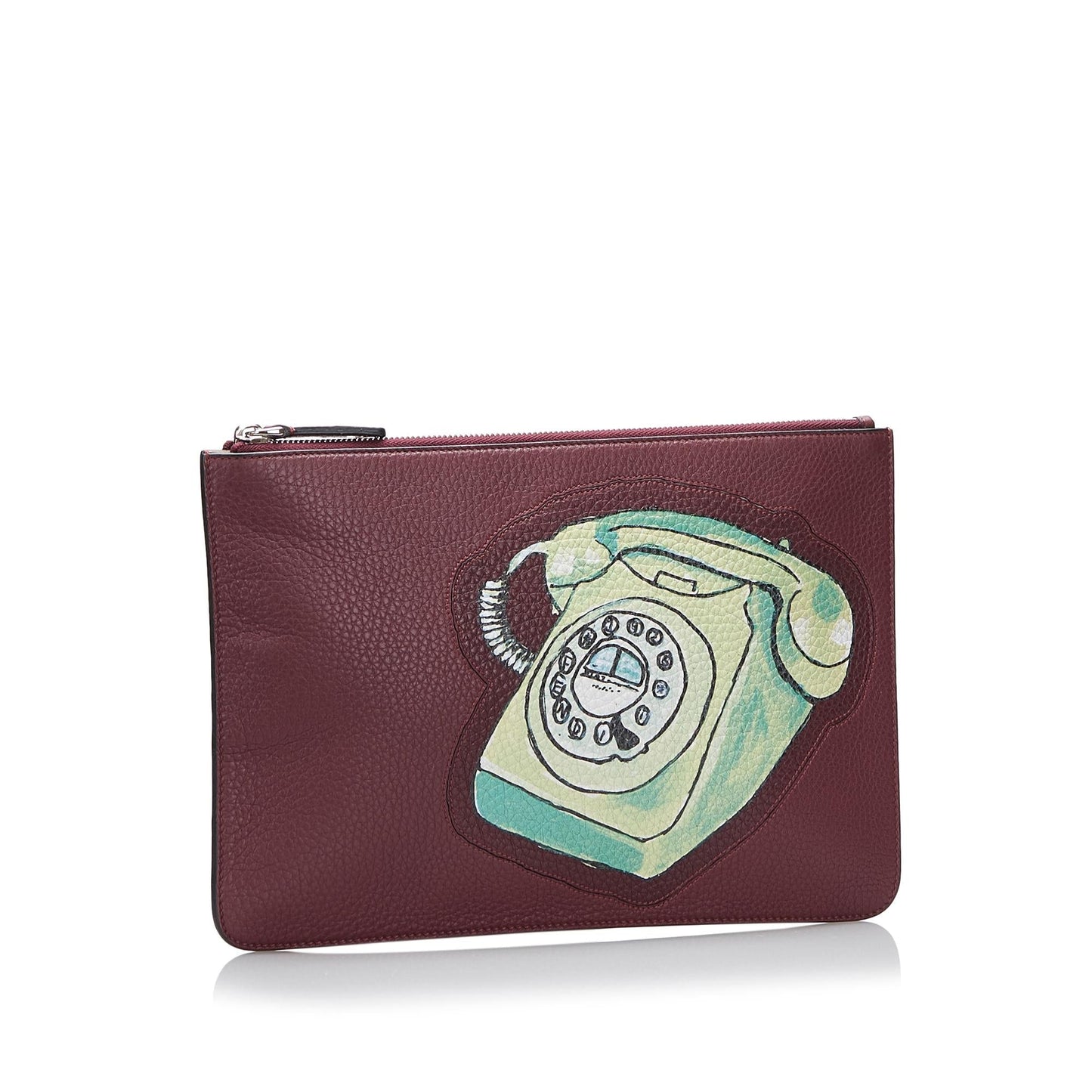 Luxury FendiTelephone Leather Clutch (SHG-xvNet2)
