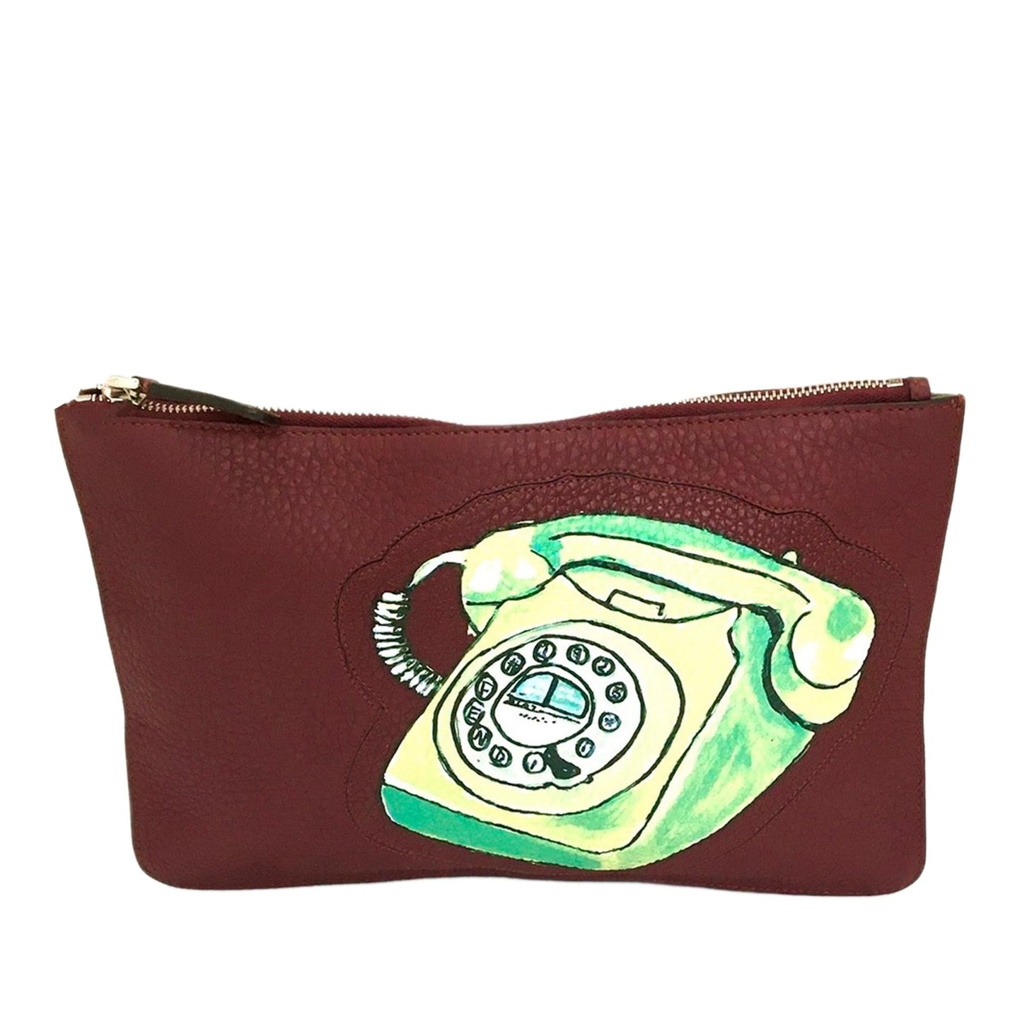 Luxury FendiTelephone Leather Clutch (SHG-yilHZT)