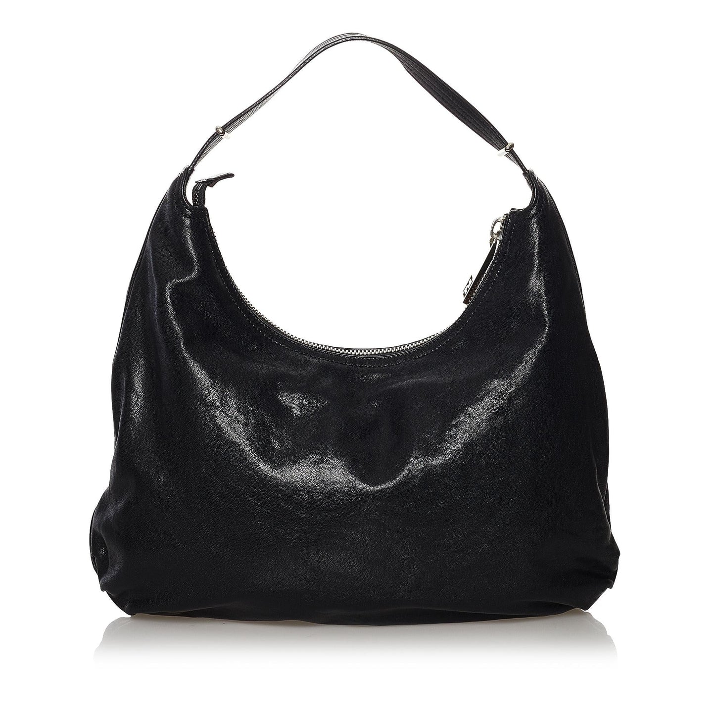 Luxury FendiUnzipped Leather Hobo Bag (SHG-32868)