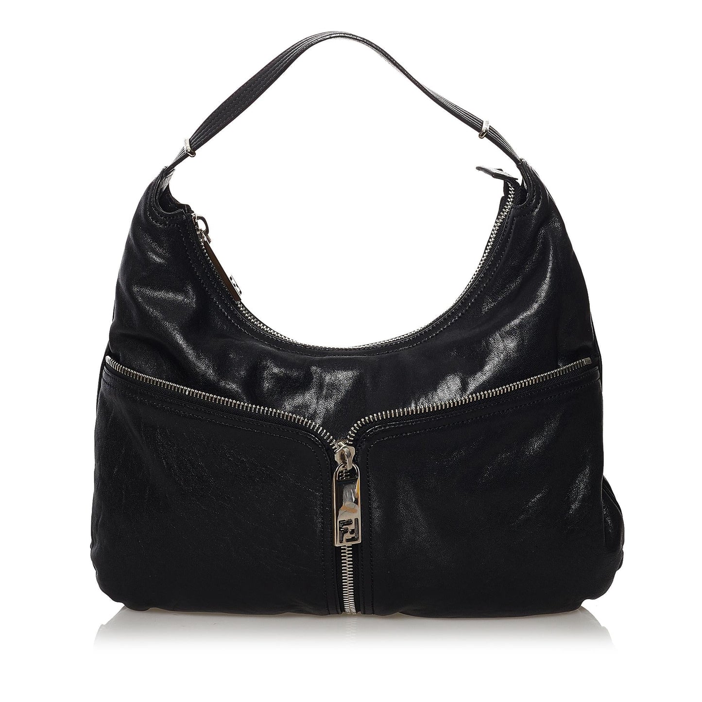 Luxury FendiUnzipped Leather Hobo Bag (SHG-32868)