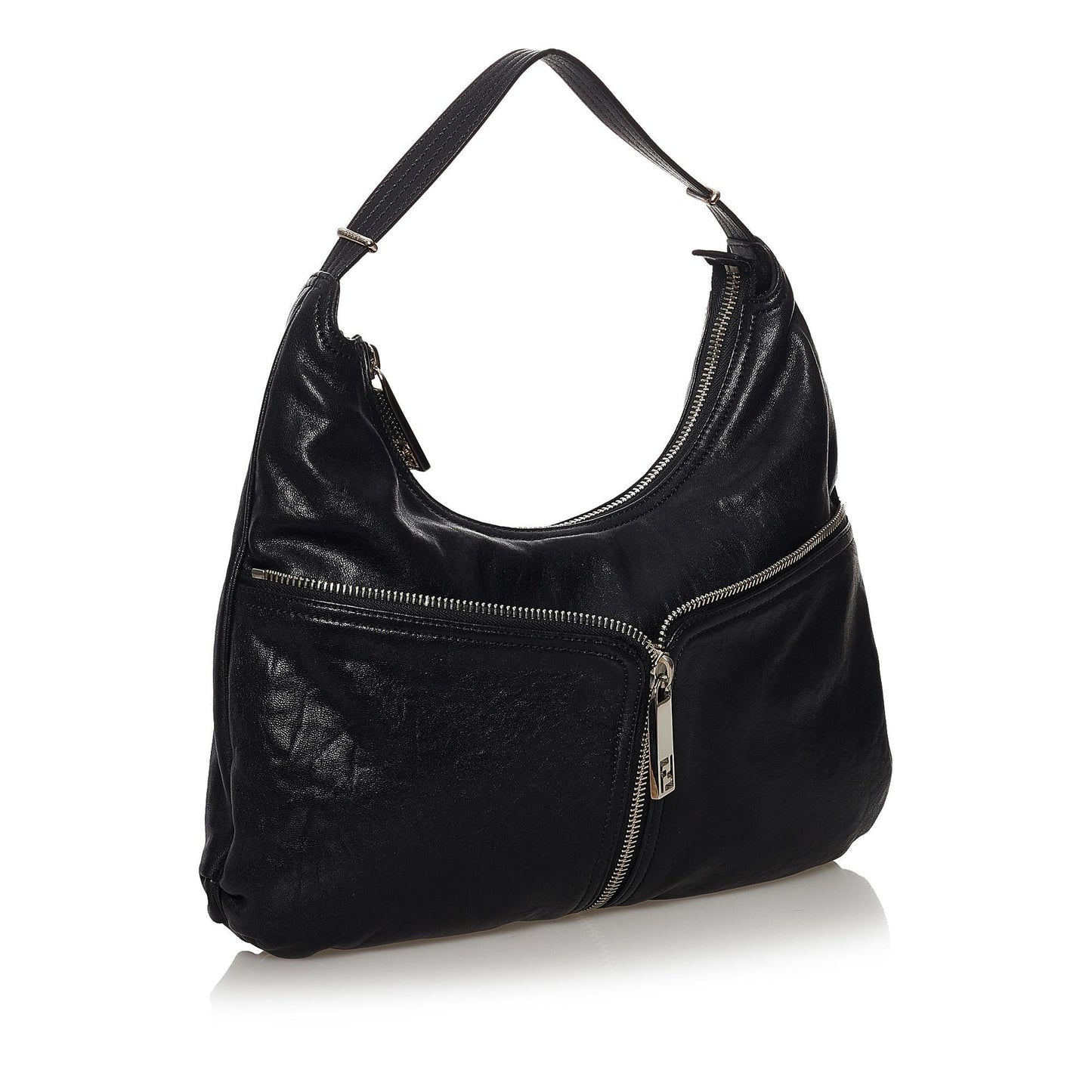 Luxury FendiUnzipped Leather Hobo Bag (SHG-32868)