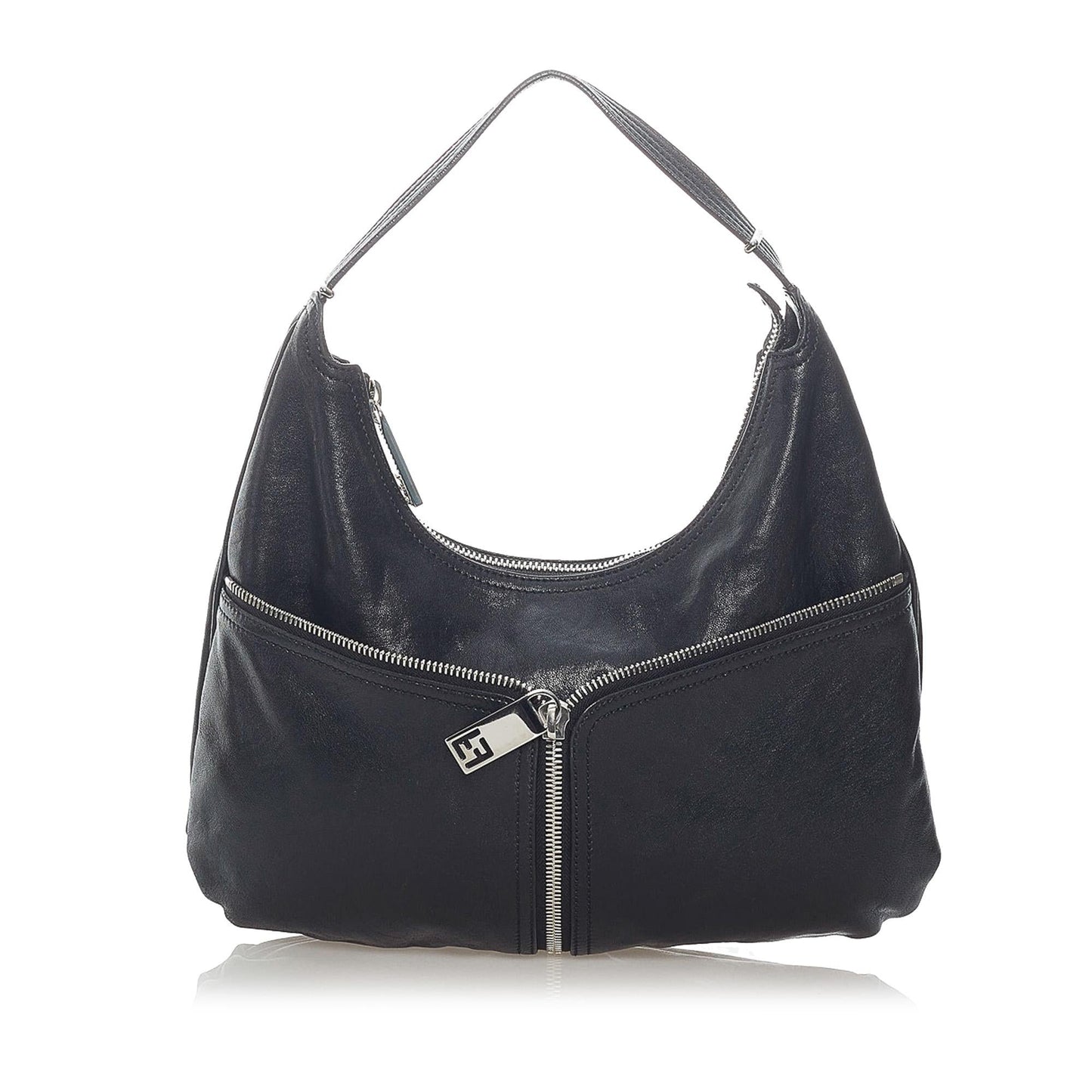 Luxury FendiUnzipped Leather Hobo Bag (SHG-37305)