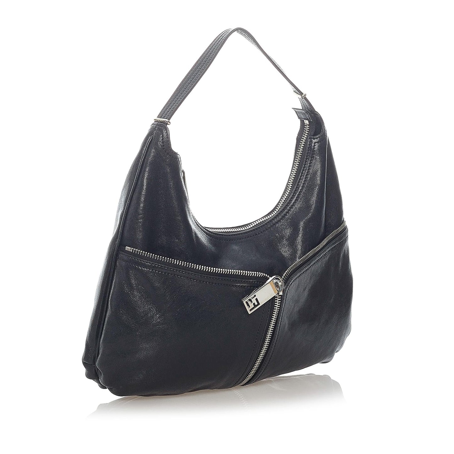 Luxury FendiUnzipped Leather Hobo Bag (SHG-37305)