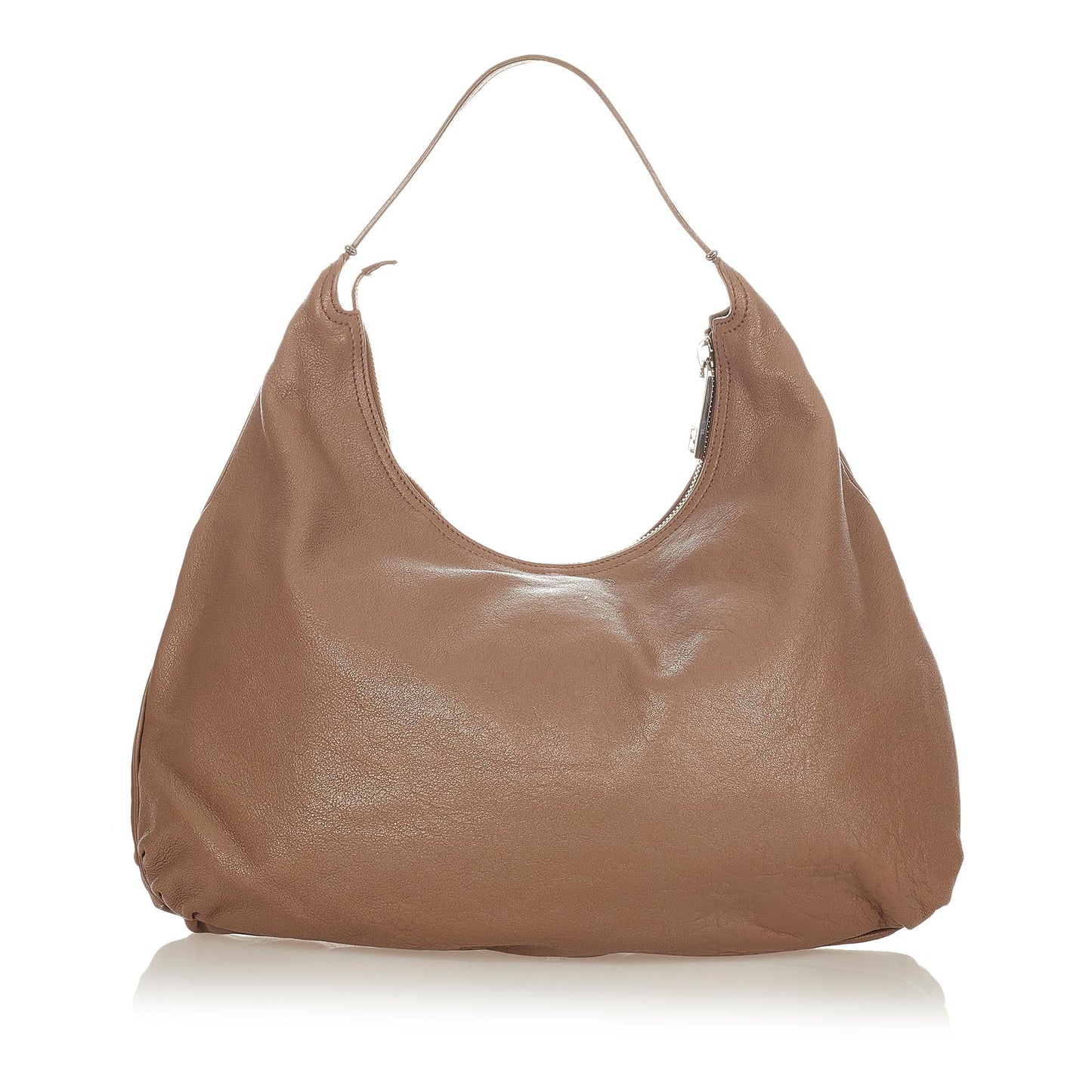 Luxury Fendi Unzipped Leather Shoulder Bag (SHG-25226)