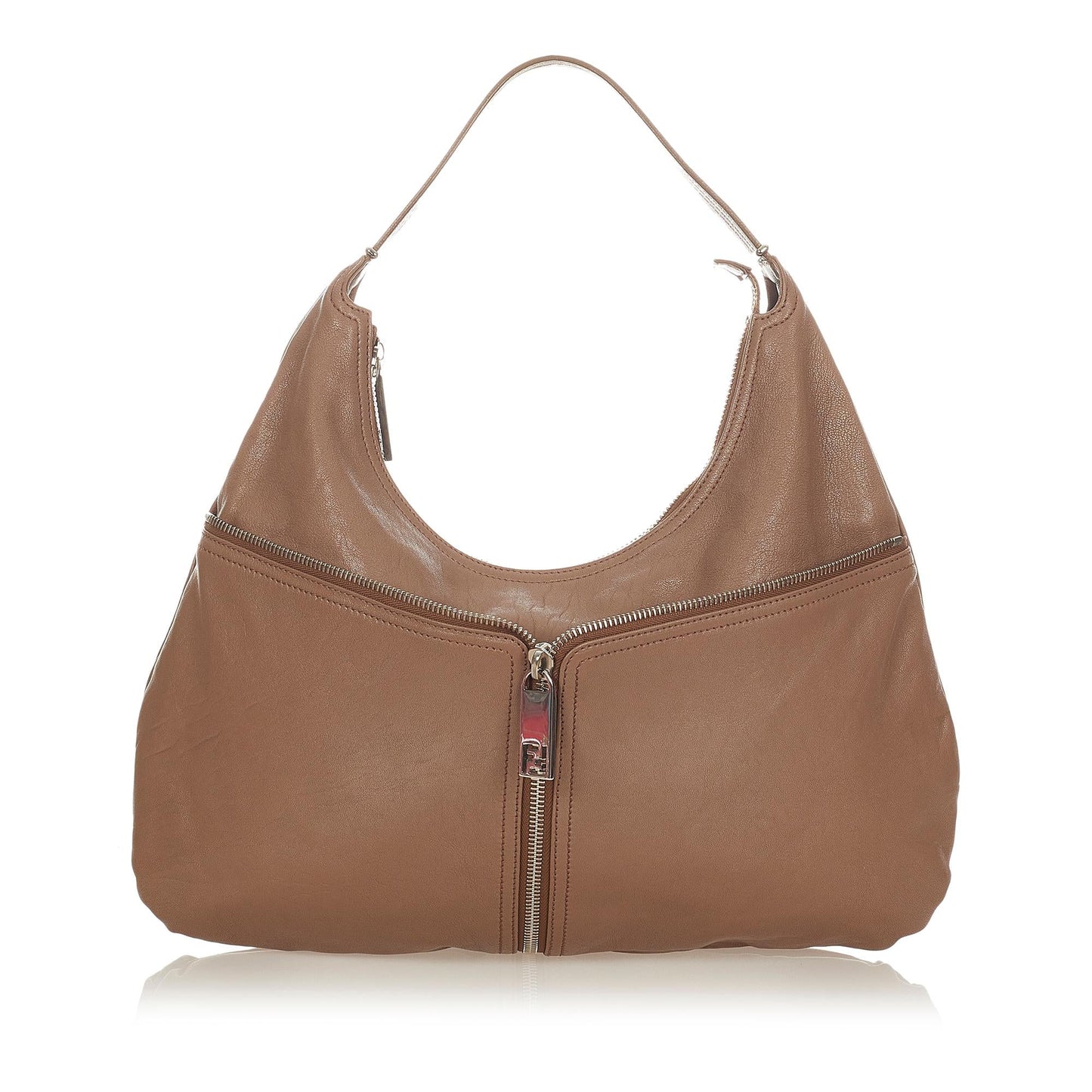 Luxury FendiUnzipped Leather Shoulder Bag (SHG-25226)