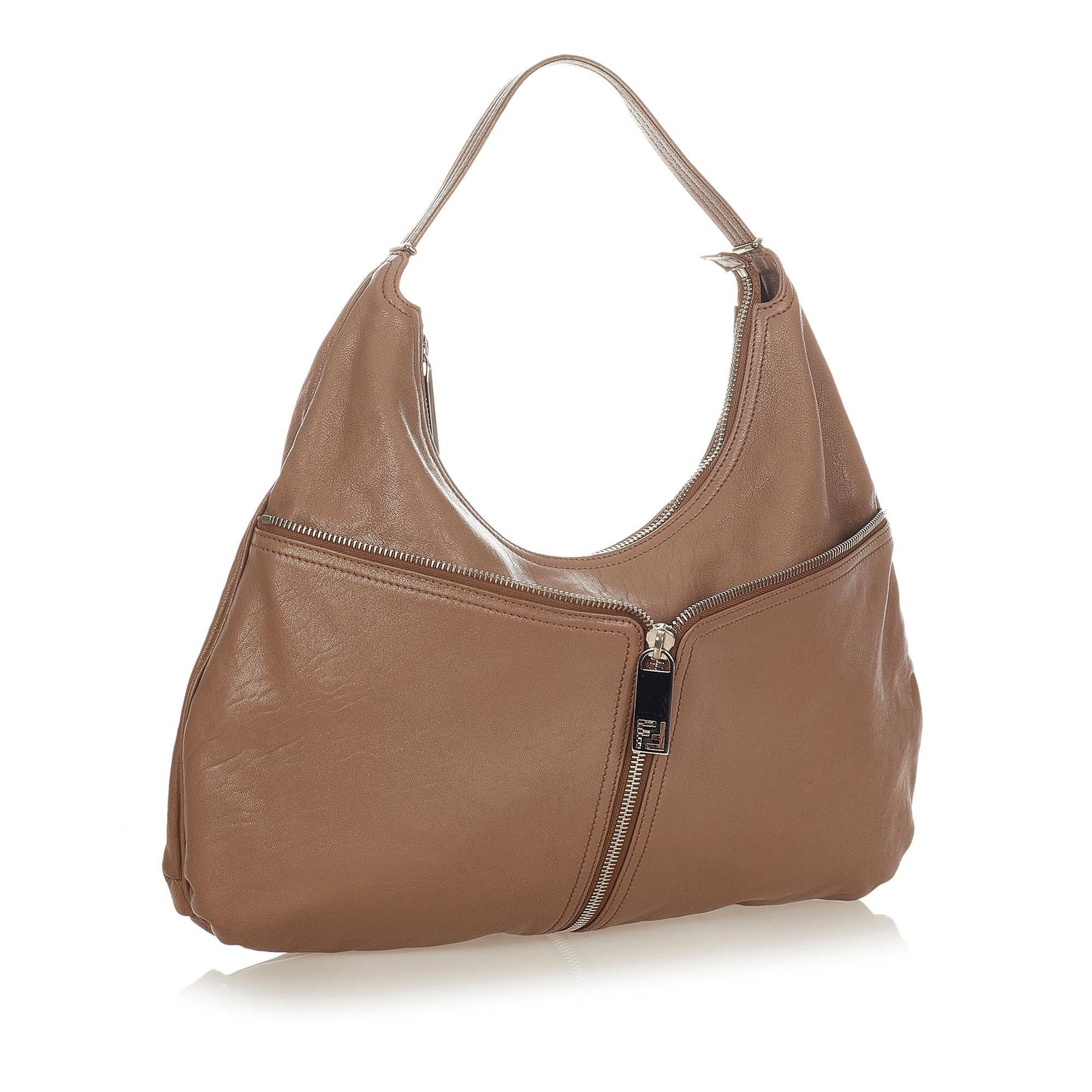 Luxury FendiUnzipped Leather Shoulder Bag (SHG-25226)