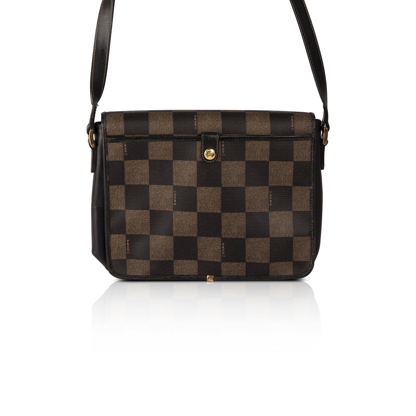 Fendi Vintage Checkered Crossbody Bag
