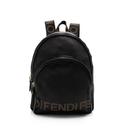 Luxury FendiVintage Nylon Logo Backpack - FINAL SALE (SHF-17036)