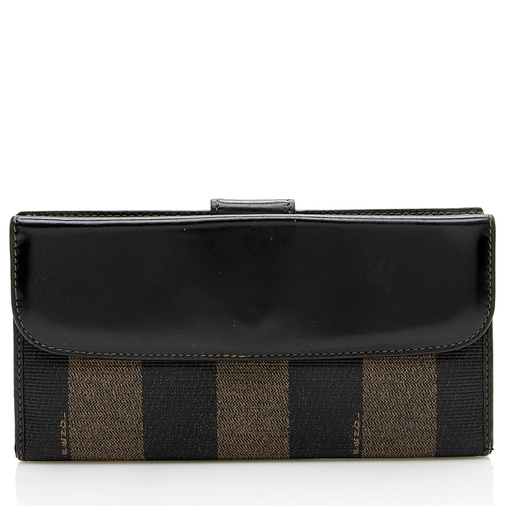 Luxury FendiVintage Penquin Canvas Flap Wallet (SHF-17235)