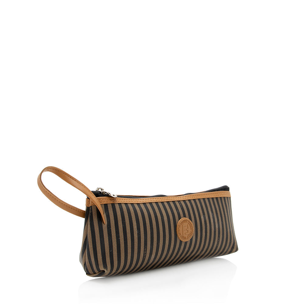 Luxury FendiVintage Pequin Cosmetic Bag (SHF-19365)