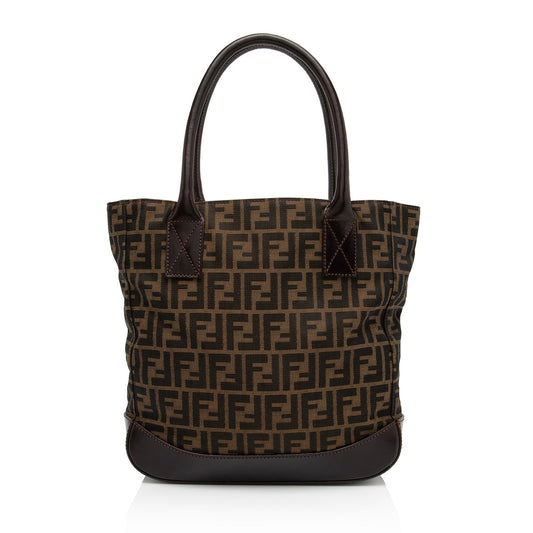 Luxury FendiVintage Zucca Calfskin Large Tote (SHF-PQx5or)