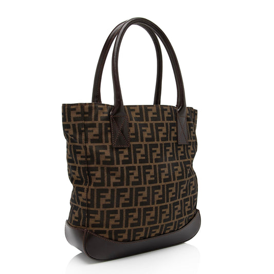 Luxury FendiVintage Zucca Calfskin Large Tote (SHF-PQx5or)