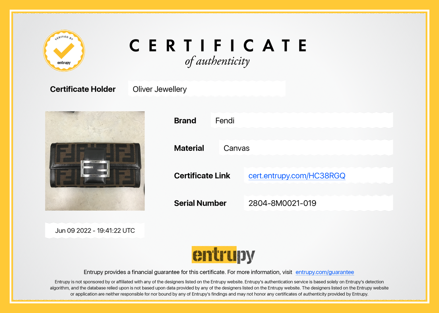 Fendi Vintage Zucca FF Logo Continental Wallet
