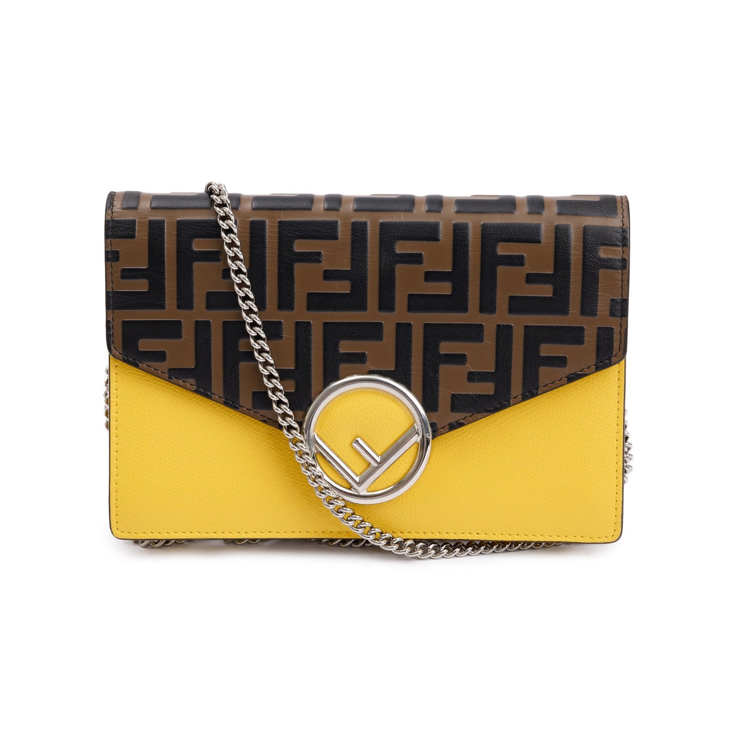 Fendi Vitello Cruise F is Fendi FF 1974 Medium Enveope Wallet on Chain