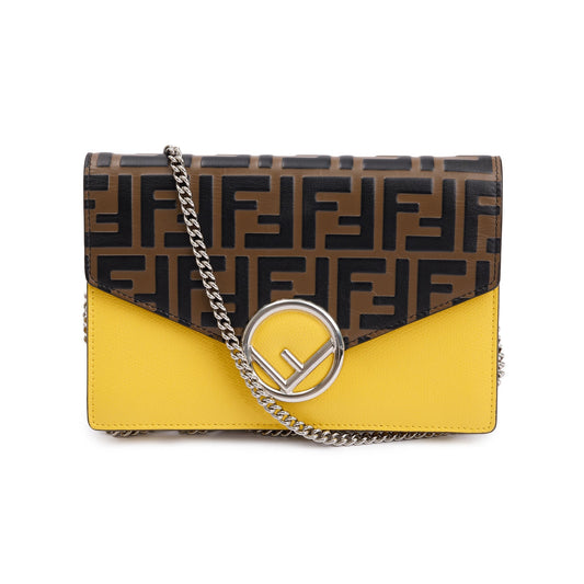 Fendi Vitello Cruise F is Fendi FF 1974 Medium Enveope Wallet on Chain