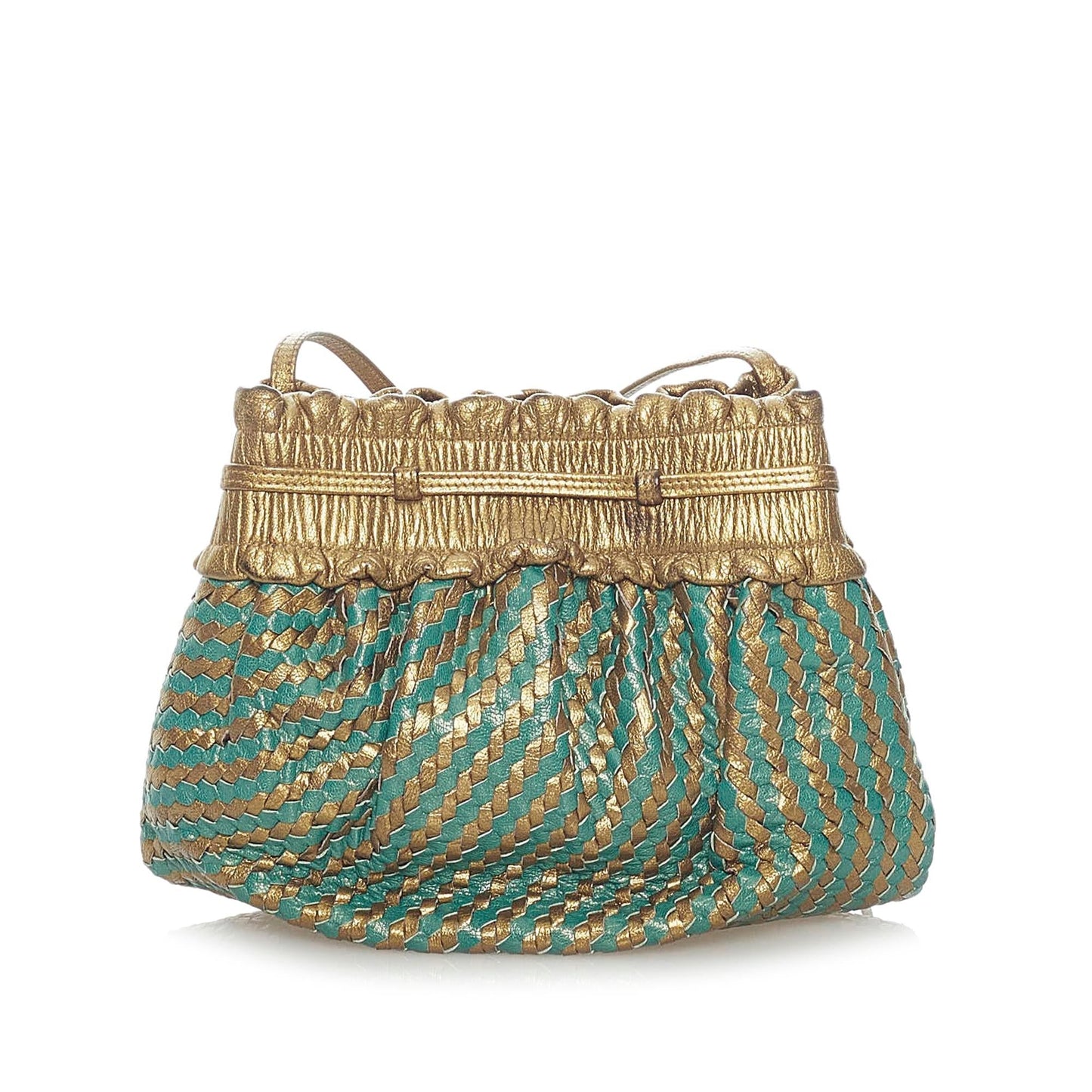 Luxury FendiWoven Leather Bucket Bag (SHG-33268)