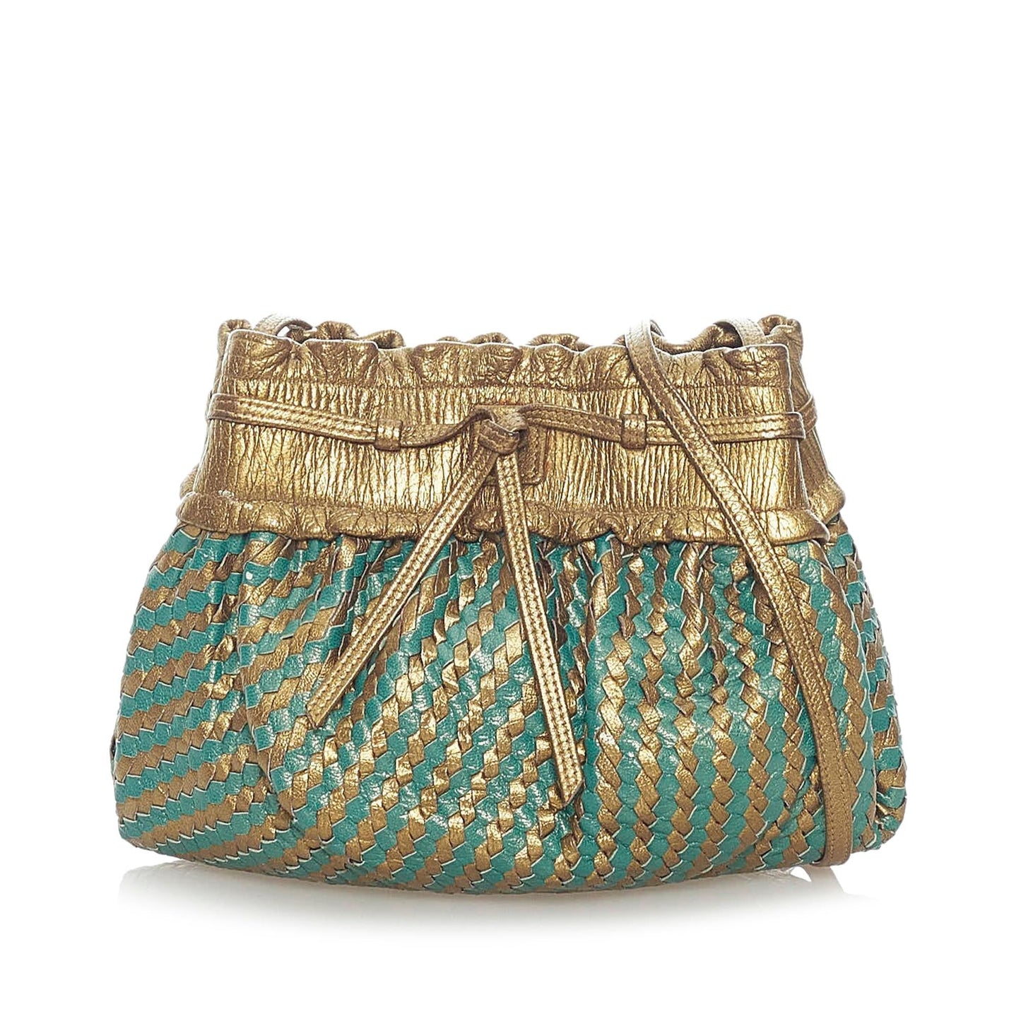 Luxury FendiWoven Leather Bucket Bag (SHG-33268)