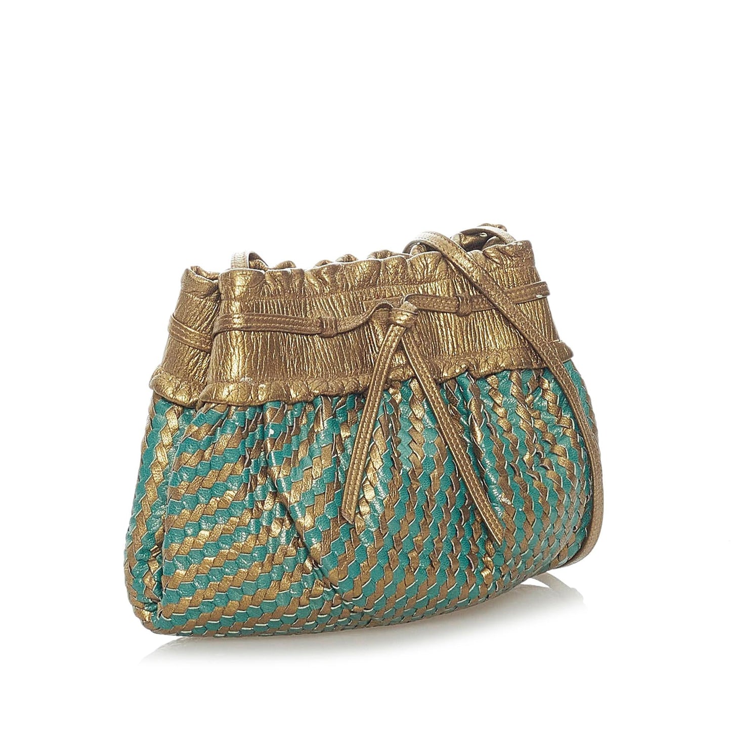 Luxury FendiWoven Leather Bucket Bag (SHG-33268)
