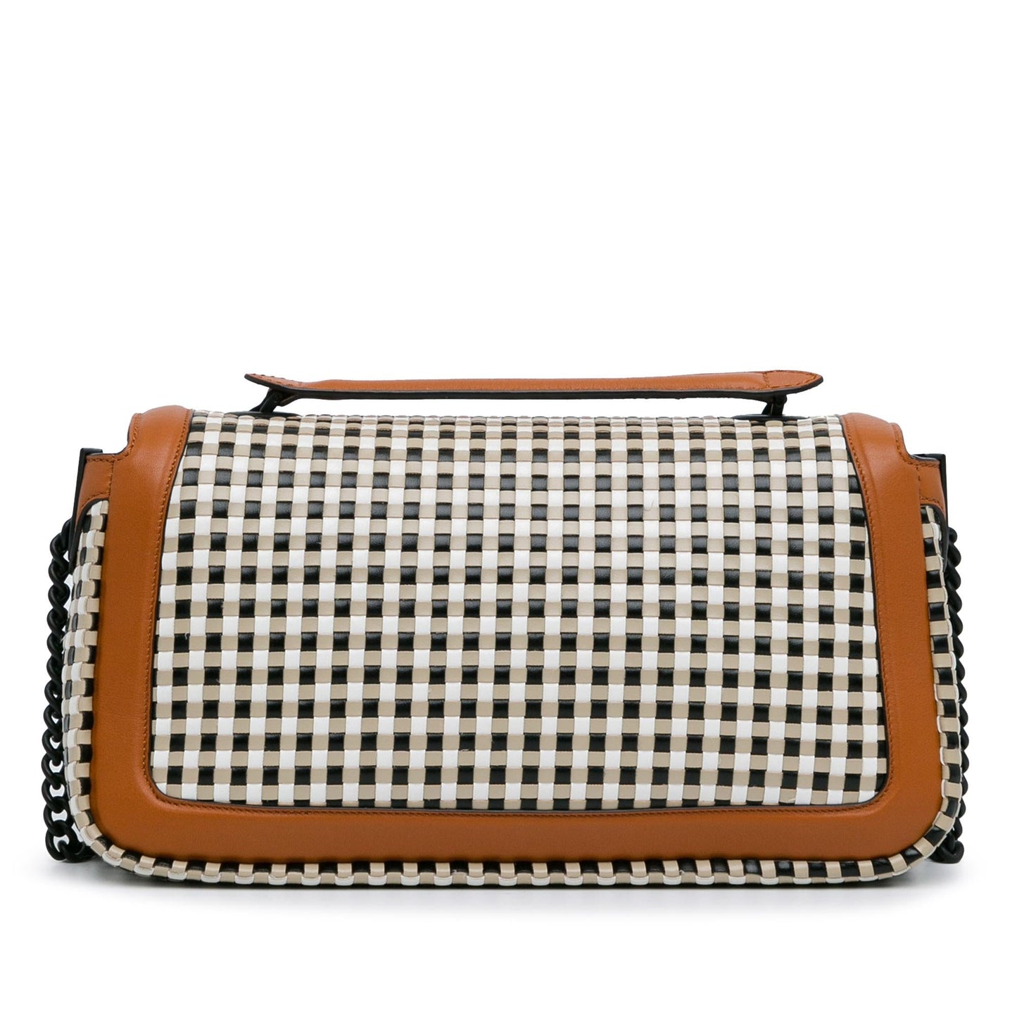 Luxury FendiWoven Leather Chain Baguette Satchel (SHG-DfXa2v)
