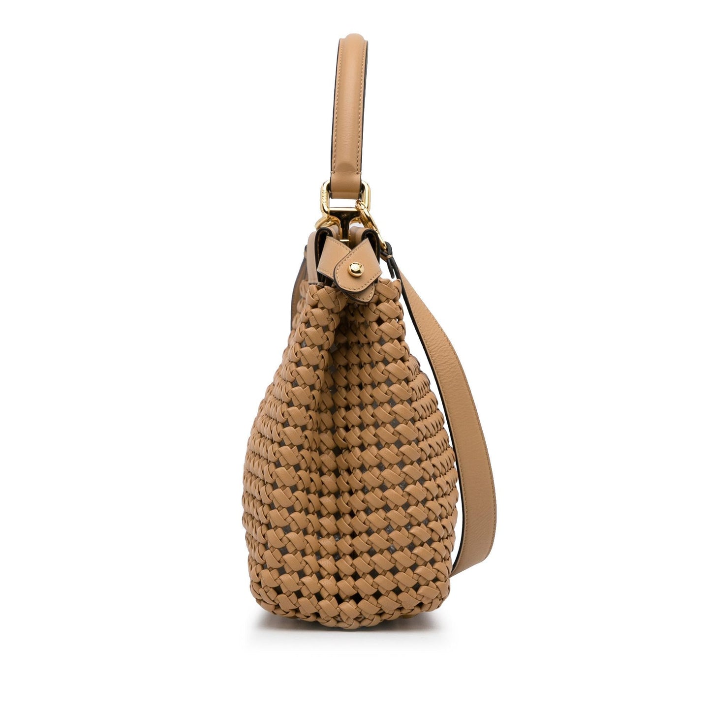 Luxury FendiWoven Peekaboo Satchel (SHG-7Fz4ti)